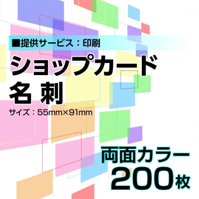名刺・ショップカード印刷【データ支給】 片面カラー 200枚
