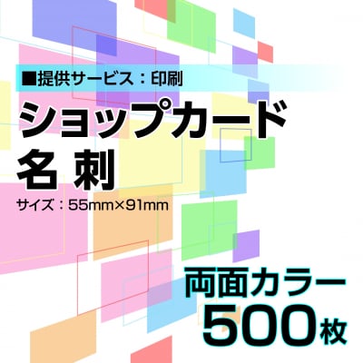 名刺・ショップカード印刷【データ支給】 片面カラー 500枚