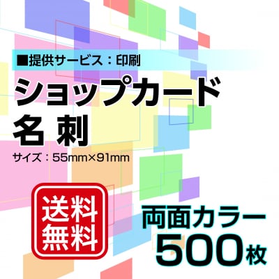 名刺・ショップカード印刷【データ支給】 片面カラー 500枚