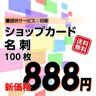 888円名刺・ショップカード印刷【データ支給】