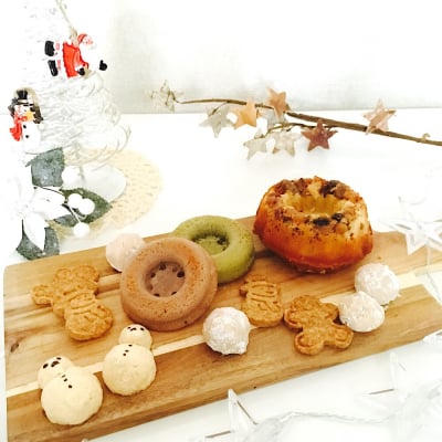 モノトーン作家峰川あゆみ✖ままがし2018年クリスマス限定コラボ企画!グルテンフリーおやつクリスマスギフト