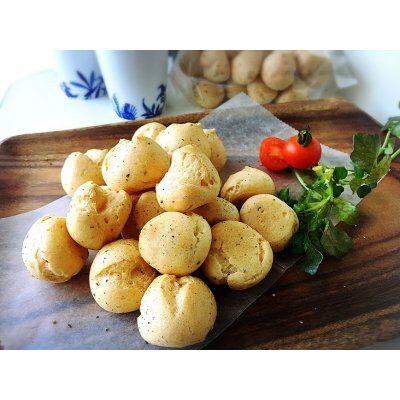 【グルテンフリー】ままがしおつまみシューケット選べるお味は2つ(パルメザンチーズ&ブラックペッパー/一味唐辛子)Sサイズ/20g