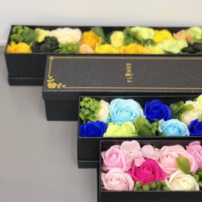 母に日|花|フレグランスソープフラワー|スリムボックス|プレゼント
