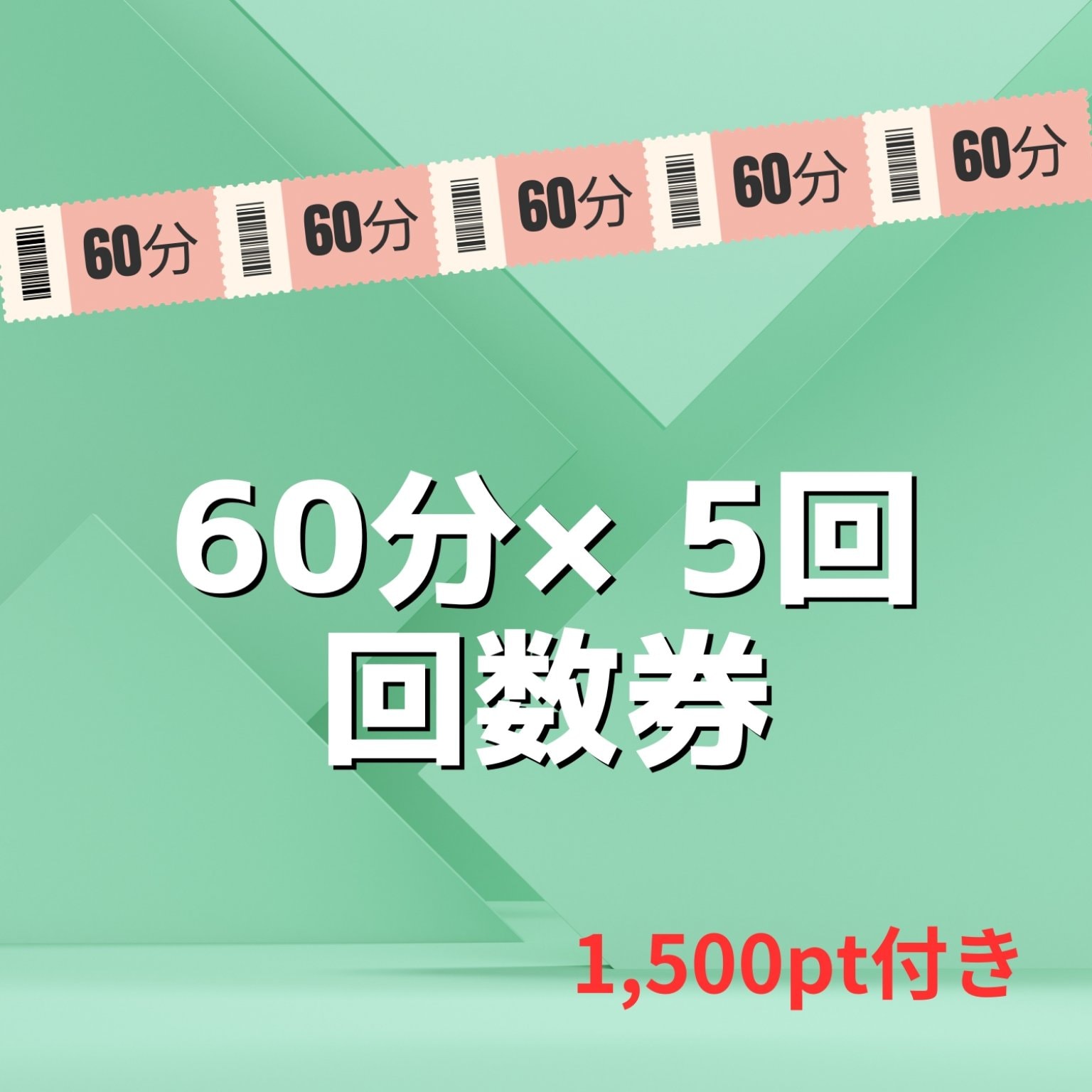 60分×5回/回数券(高ポイント還元)