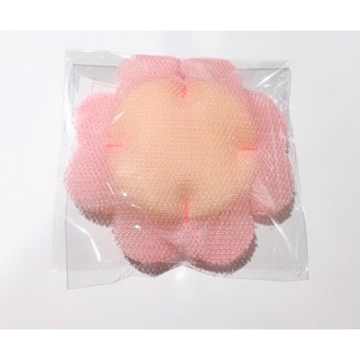 少ない洗剤で泡立ちもよく使いやすいフラワーたわし ピンク