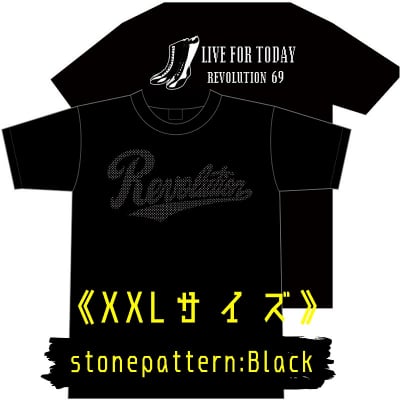 【新作】LIVEFORTODAY&RevolutionラインストーンTシャツ《ブラック》XXLサイズ