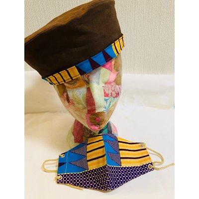SALE! アフリカ布のマスクと帽子