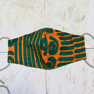 フィルターポケット付きアフリカ布のマスク(Mサイズ) 店頭払い不可