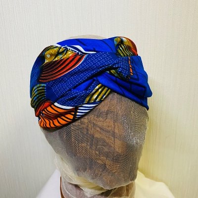 アフリカ布 クロスターバン(ヘアーバンド)
