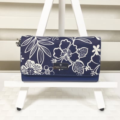 【Happy Wahine】クロスボディ アマンダ 〜ハイビスカスブロッサム/ブルー〜