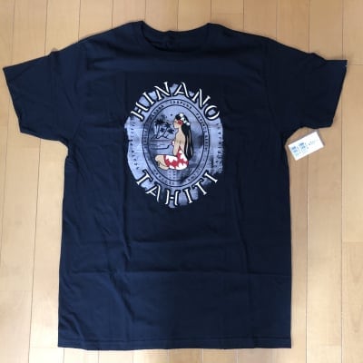 【Hinano Tahiti】メンズTシャツ 〜 カイコ/ブラック〜 Mサイズ