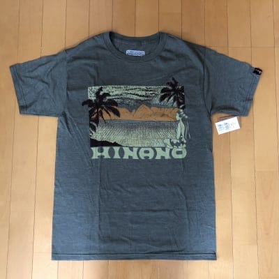 【Hinano Tahiti】メンズTシャツ 〜 ウインド/オリーブヘザー 〜 Mサイズ