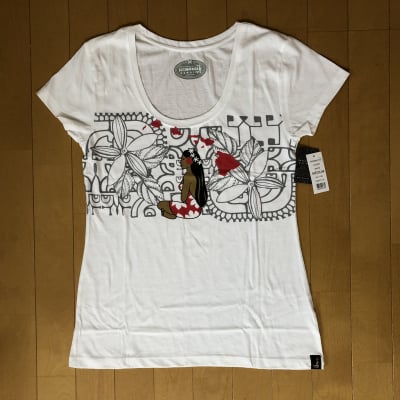 【Hinano Tahiti】レディースTシャツ 〜 コバート/ホワイト 〜 Mサイズ