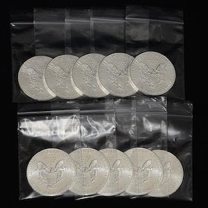 『イーグル銀貨 1オンス 10個セット』アメリカ造幣局発行 《安心の本物保証》 【保証書付き・巾着袋入り】