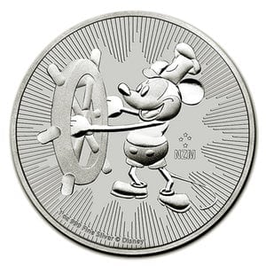 『ミッキーマウス銀貨 1オンス 2017年製 』アメリカ造幣局発行 ニュージーランド造幣局発行