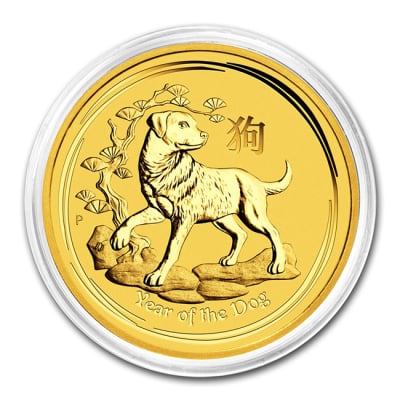 【新品・未開封】 『干支戌金貨 1/10オンス 2018年 クリアケース入り』