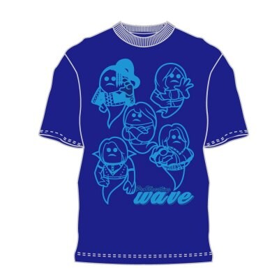 《Mサイズ》新作WAVETシャツ『wave×マブイ君コラボTシャツ』ネイビー
