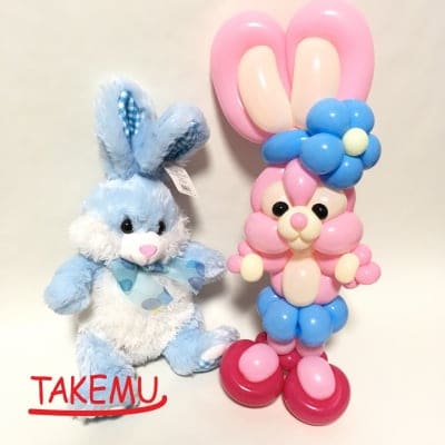 【当店限定】バルーンアートキャラクター「うさむー」と「くまむー」のフィギュア