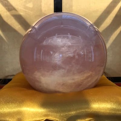 金運恋愛 ローズクォーツ玉 16cm