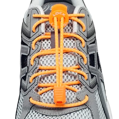 《単品》結ばない靴紐〜LOCK LACES〜《Orange》全米売り上げNo.1【正規販売店】