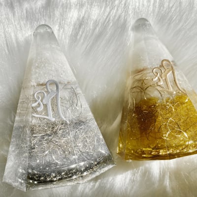 Hiro✡オリジナル オルゴナイト〜Orgonite〜八角錐の盛り塩【受注販売】