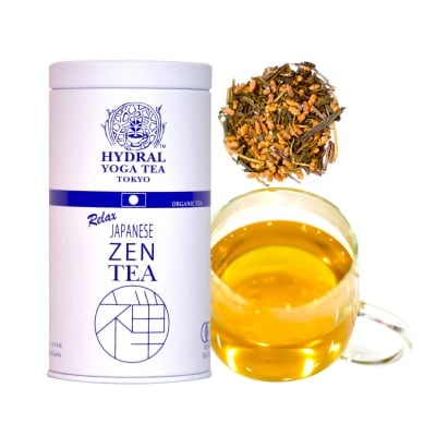 オーガニック玄米ほうじ茶|Japanese Zen Tea(50g缶入)|極上のリラックス。|Original Blend of Organic Brown Rice & Roasted Green Tea|国産オーガニックティー通販HYDRAL YOGA TEA