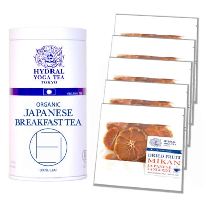 再入荷しました!最適な贈り物に。オーガニック・無添加・国産の上質なドライフルーツMIKAN 5袋 + 選べる国産オーガニックティー1缶 セット|無農薬・保存料&砂糖一切不使用|オーガニックティータイムを楽しもう|HYDRAL YOGA TEA