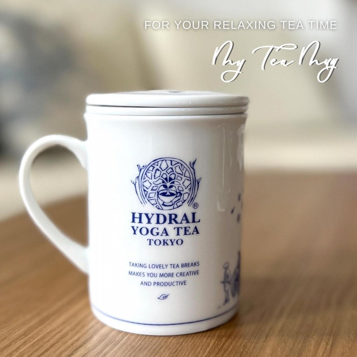 陶器のティーマグカップ(蓋・茶漉し付き 260ml) MY TEA MUG｜オーガニックティー通販のHYDRAL YOGA TEA