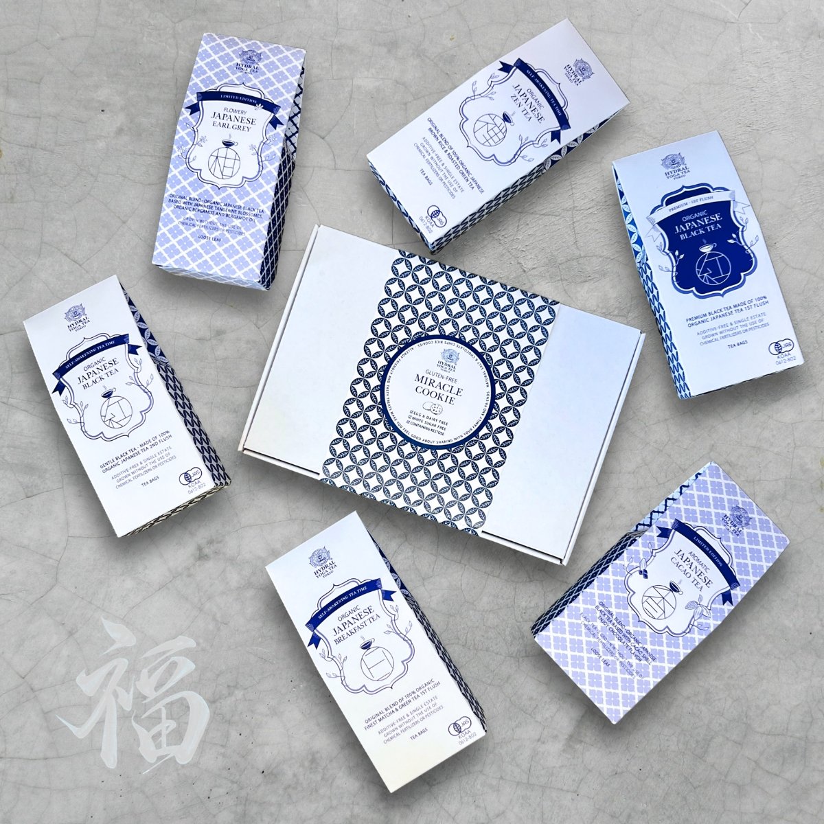 【送料込み・プレゼント期間中・高ポイント】6月下旬発送 Japanese Organic Tea Perfect Set オーガニックティー全6種&ミラクルクッキー1箱セット｜ティーバッグタイプ｜福BOX入り