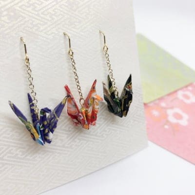ピアス〜鶴:和柄〜【1個から購入可能】