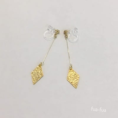 音楽家応援!フルート奏者制作アクセサリー≪イヤリング≫スターダスト樹脂ノンホールピアス