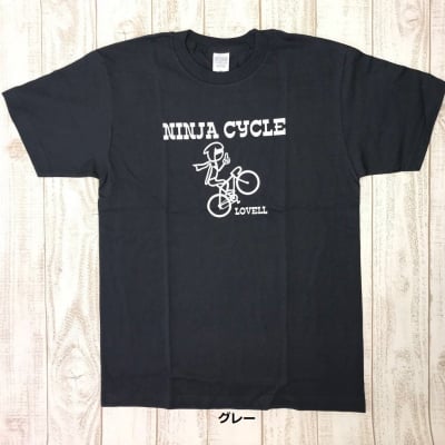 【500P高ポイント還元】【送料無料】【担当おすすめ!】コットンTシャツ NINJA CYCLE グレー