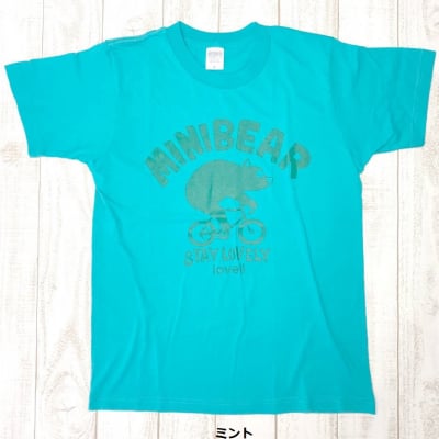 コットンTシャツ MINIBEAR ミント