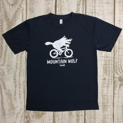 【500P高ポイント還元】【送料無料】ドライTシャツ MOUNTAIN WOLF1 ブラック