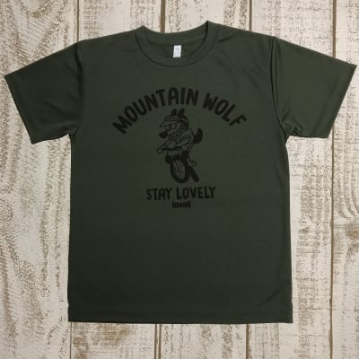 【500P高ポイント還元】【送料無料】ドライTシャツ MOUNTAIN WOLF2 ARMYGREEN