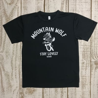 【500P高ポイント還元】【送料無料】ドライTシャツ MOUNTAIN WOLF2 BLACK