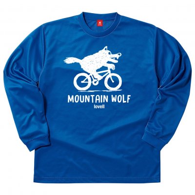 【2020新商品】【送料無料】ドライロングスリーブTシャツ MOUNTAIN WOLF1 ブルー