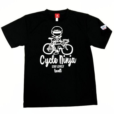 【500P高ポイント還元】【お買い得商品】【送料無料】ドライTシャツ NINJA CYCLE BLACK/WHITE