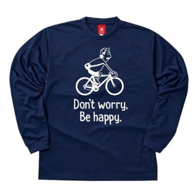 【2021新商品】【送料無料】ドライロングスリーブTシャツ CYCLINGMAN NAVY