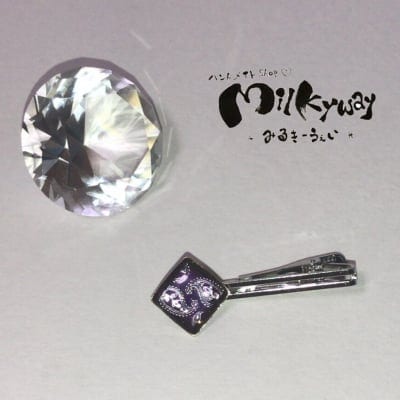 ネクタイピン☆ペイズリー柄☆パープル