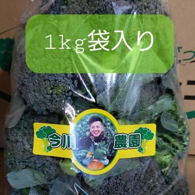 【送料無料】訳あり品(虫舐め)ブロッコリー1kg(袋詰め) 鳥取大山の麓で育ったブロッコリー