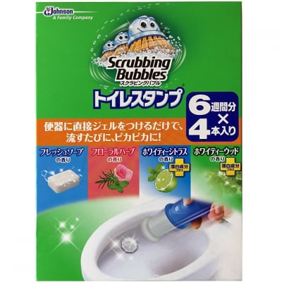 ジョンソン スクラビングバブル トイレスタンプクリーナー4個パック