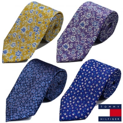 TOMMY HILFIGER/トミーヒルフィガーメンズネクタイ小花フラワー/送料無料【nt1149】