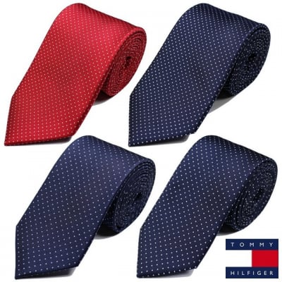 TOMMY HILFIGER/トミーヒルフィガーメンズネクタイドット星/送料無料【nt1163】