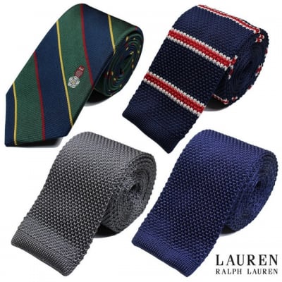 LAUREN RALPH LAUREN/ローレンラルフローレンメンズニットタイ無地ボーダーストライプ/送料無料【nt1134】