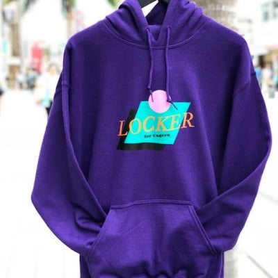 LOCKER 80s LOGO HOODIE Purple
