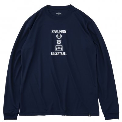 Longsleeve Basketball motif NAVY COLOR【SALE】 Lsize