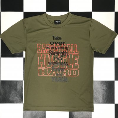 〝HUSTLE HARD” TEE OLIVE COLOR