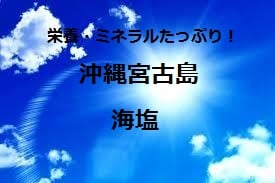 栄養・ミネラルたっぷりのお塩 沖縄宮古島の海塩