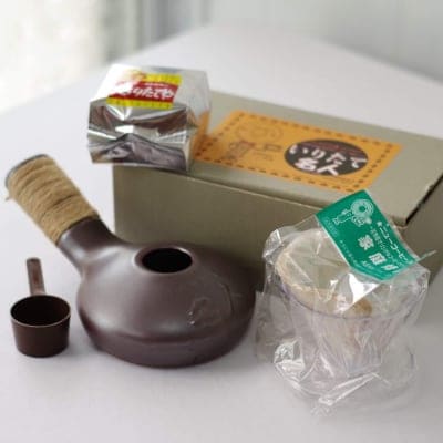 【当店人気ナンバー1】焙煎セット(焙りたて名人、コロンビア生豆250g、ドリッパー101一つ穴)
